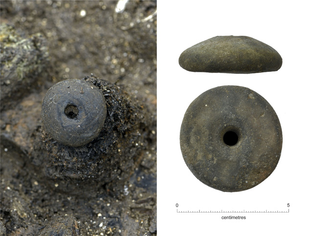 Some of the spindle whorls from the site were so finely made we at first thought they were stone but on closer inspection they were made from worked clay. 