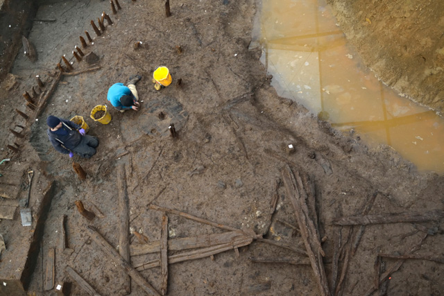 Overview shot showing the western area of the site